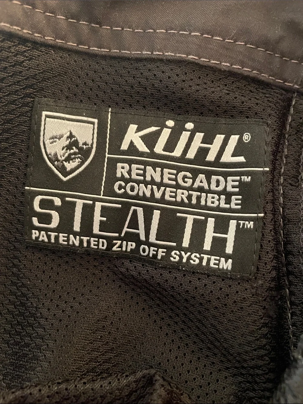 Kuhl Renegade Convertible Cargo Stealth Pant size 34X32